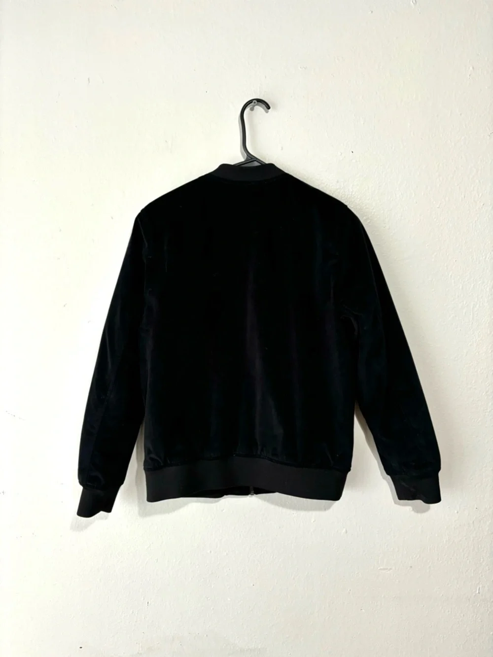 Zara Boys Jacket Size 11/12 Bomber Coat Black Lined Full Zip Flight Moto Grunge